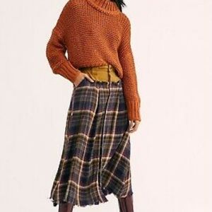 Free People Avril Plaid Skirt